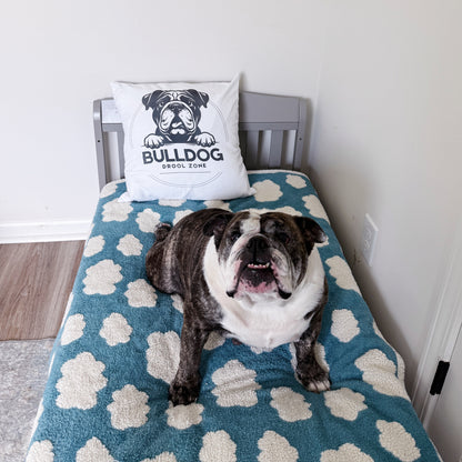 Bulldog Drool Zone Pillow Cover