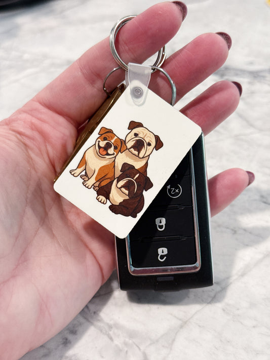 Life Is Better With a Bulldog Keychain