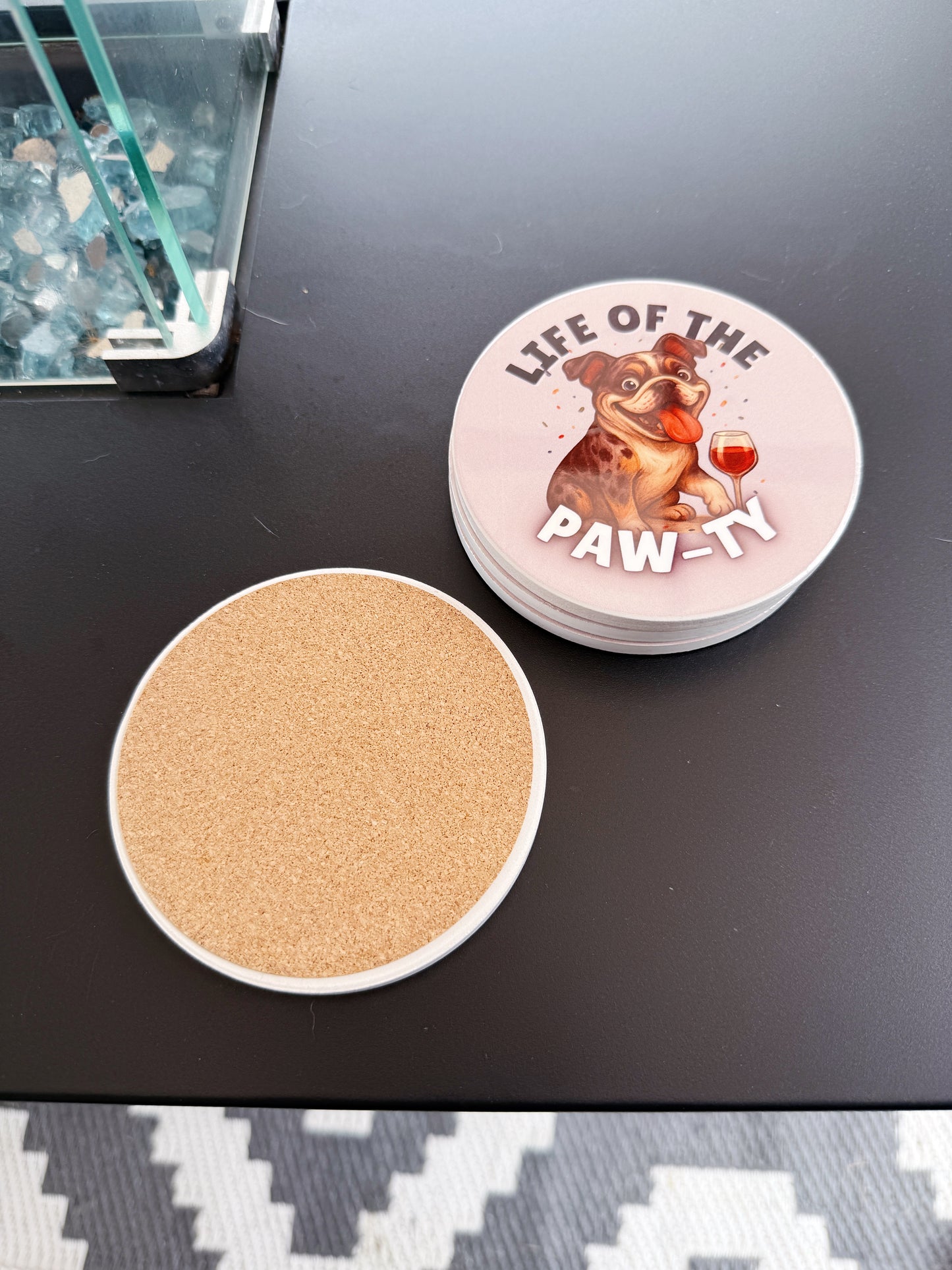 Bulldog Party Coaster Set – 4 Piece