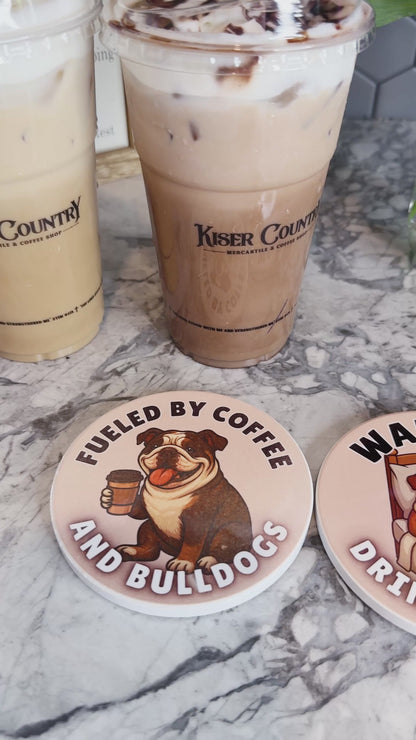 Bulldog Coffee Coaster Set – 4 Piece